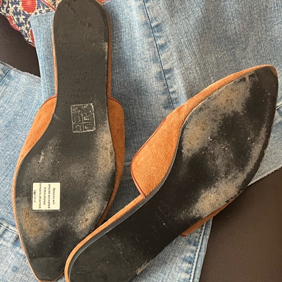Jenni Kayne Suede Slides- Size 38 1/2- Made in Italy - Picture 3 of 10